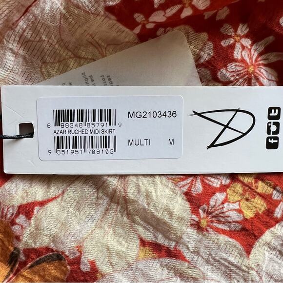 Minkpink Azar Ruched Floral Midi Skirt - Picture 9 of 10